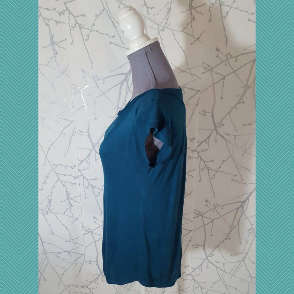 Wilfred Emerald Green Split Back Short Sleeve Tee - image 2